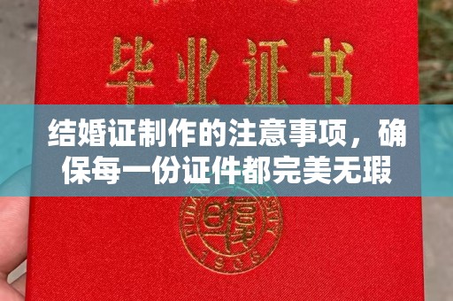枣阳结婚证制作的注意事项，确保每一份证件都完美无瑕