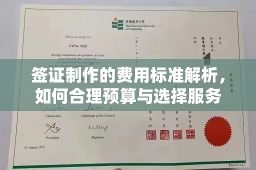枣阳签证制作的费用标准解析，如何合理预算与选择服务