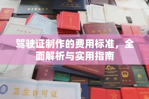 枣阳驾驶证制作的费用标准，全面解析与实用指南
