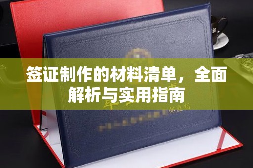 枣阳签证制作的材料清单，全面解析与实用指南