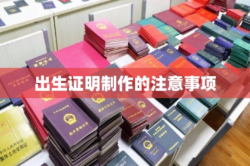 枣阳出生证明制作的注意事项