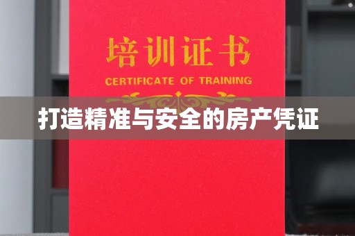 枣阳打造精准与安全的房产凭证
